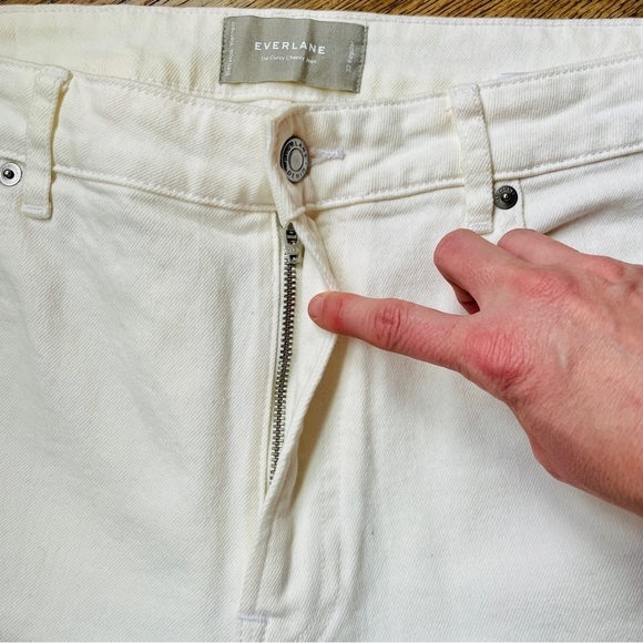 Everlane Curvy Cheeky Jean White Denim 32 Regular Jeans - Picture 5 of 9